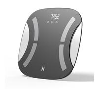 Homedics Essentials Body Analyser Balance Numérique | Suivi de la Composition Corporelle, Mesure l'IMC, la Graisse et l'Eau, Poids en lb/kg/st, Écran LED, Verre Trempé