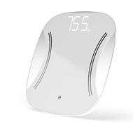 Homedics Essentials XL Display Balance de poids corporel - Balance de salle de bain numérique avec écran LED extra large, Suivi du poids kg/lb/st, Verre trempé élégant et pieds antidérapants