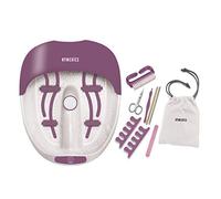 Homedics Kit de Luxe Spa pour Pied et Ongles - Rouleaux Massage Noyaux, Pédicure Pierre Ponce Massage de Pied Amélioré, Conserve La Chaleur, Pieds Larges, Inclut un Kit de Luxe pour Les Ongles