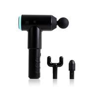 HoMedics , Pistolet de massage musculaire, Masseur de physiothérapie portable, Pistolet de massage professionnel à percussion des tissus profonds, 3 têtes, Rechargeable, Noir