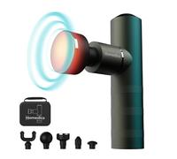 HoMedics MYTI Mini Pistolet de Massage - Appareils de Massage Électriques Portatifs Chauffants avec 5 Accessoires et 4 Niveaux d'Intensité, Massage pour Soulagement des Tensions Musculaires - Vert