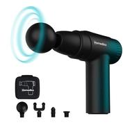 HoMedics NOVO Pistolet de Massage - Masseurs Électriques Portatifs Chauffants avec 4 Accessoires et 6 Niveaux d'Intensité, Masseur Vibrant pour Aider Soulager des Tensions Musculaires - Noir