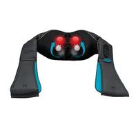 HoMedics Shiatsu Masseur Cervical Portable Chauffant - Appareil de Massage Cervical Électrique sans fil pour la Nuque et les Épaules avec 3 Intensités, 4 Têtes et Panneau de Contrôle Tactile