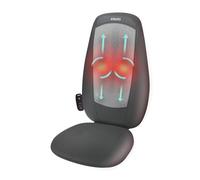 Homedics Siège Massant Shiatsu Dos et Épaules | Fauteuil de Massage Réglable, Relâchez La Tension Musculaire avec 3 Différents Types de Massage, Rouleaux, Vibration, Chaleur Apaisante | Noir