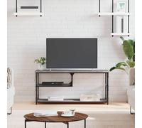 HOMEELIKE Meuble TV Sonoma Gris 103x38x46,5 cm Bois d'ing¨¦nierie et Acier