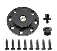 Homeet DIY Caméra Disque de Fixation de Bride 5CM Support de Plafond Support de Bureau Fixation Murale pour Caméra de Sécurité, avec 3/8 inch à 5/8 inch Adaptateur