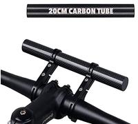Homeet Support de tube de rallonge de vélo monté en fibre de carbone pour éclairage, lampe, compteur de vitesse, capuche, GoPro et smartphone 20 CM