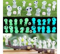 Homefantasy 30 Pièces Lumineux Figurines Elfes des Arbres, RéSine Elfes, Princesse Mononoké RéSine, pour Décoration Jardin et Intérieure, Extérieure