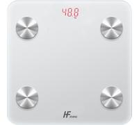 HomeFashion HFitness Lot de 19 indices de composition corporelle Smart Pèse-personne pour mesurer le poids corporel et la graisse corporelle IMC, masse musculaire, os, application iOS Android
