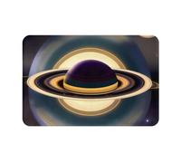 HOMEFC Magnifique paillasson Saturne pour intérieur et extérieur, tapis d'entrée de terrasse, tapis de bienvenue 40,6 x 61 cm, antidérapant, facile à nettoyer