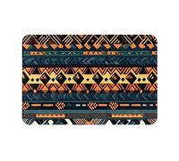 HOMEFC Tapis de porte intérieur et extérieur - Motif tribal africain - Texture ethnique - Tapis de bienvenue - 40,6 x 61 cm - Antidérapant - Facile à nettoyer