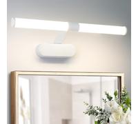 Homefire Éclairage pour miroir de salle de bain LED - 40 cm 6W étanche IP44 blancneutre 4000K moderne blanc applique murale pour sous-sol cuisine armoire de salle de bain