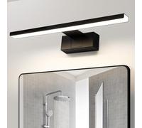 Homefire Lampe de miroir LED pour salle de bain - 60 cm Lampe de miroir noire pour salle de bain, lampe murale étanche IP44, applique murale moderne neutre 4000K