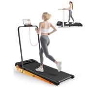 HomeFitnessCode Tapis de Course Pliable 2 en 1,10 km/h - Tapis de Marche, Moteur 2.5 HP- Walking Pad Électrique, Surface Large 43 cm, Télécommande, Écran LCD, Capacité 130 kg (Gris)