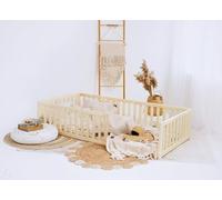 HOMEforDREAMS Lit de sol pour enfant avec espace de 6,3 cm entre les barreaux : cadre de lit inspiré Montessori de Home for Dreams H4D-55 (120 x 60 cm)