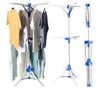 Homefront Séchoir à Linge Portable avec trépied Pliable pour Le Rangement, Installation Facile, Utilisation intérieure et extérieure, 159 cm de Haut, capacité maximale 35 kg, Peut contenir 78 cintres