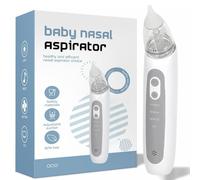 HOMEFUNK Aspirateur nasal électrique pour bébé, aspirateur nasal pour nouveau-né, nettoyeur de nez de bébé avec 3 embouts en silicone, niveau d'aspiration réglable (gris foncé, standard)