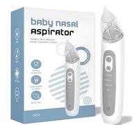 HOMEFUNK Aspirateur nasal pour bébé, bébé nez morve nouveau-né, aspirateur nasal électrique pour tout-petit, nettoyeur de nez de bébé avec 3 embouts en silicone, niveau d'aspiration réglable