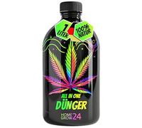 HOMEGROW24 Engrais pour cannabis Intérieur & Extérieur pour plantes de cannabis Phase de croissance et phase de floraison Engrais pour chanvre organique BIOlogique Grow & Bloom I Set(1000 ml)