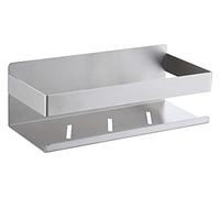 HomeHeng Nickel Brossé Étagère de Douche sans Perçage, SUS304 Inoxydable Étagère de Douche Auto-adhésif Etagère de Salle de Bain sans Perçage Panier de Douche,N07-BN