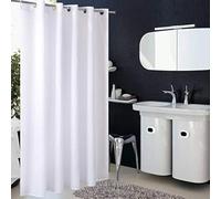Homehold Rideau de douche sans crochet en tissu pour salle de bain, doublure imperméable (180 x 180 cm)