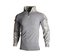 Homeilteds Tactique Militaire Costumes Uniformes Chasse Tir de Camouflage Chemises Pantalons coude Genou Pads CS Paintball Vêtements Set Waistcoat (Color : ACU Shirts, Size : M)
