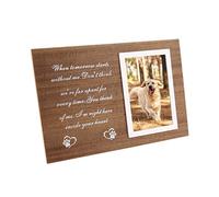 Homeily Cadre souvenir personnalisé pour animaux de compagnie - Cadeau commémoratif pour chiens et chats décédés - Cadre en bois rustique - Cadeau commémoratif en cas de perte d'animaux.