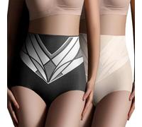 HomeJoySet Culotte Gainante Taille Haute en Soie Glacée, sans Coutures, Effet Liftant for Les Fesses, for Femme(Coffee+Skin,M)