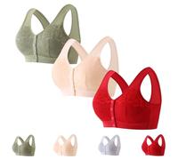 HomeJoySet Soutien-Gorge sans Armatures À Fermeture Frontale, Couvrant Et Galbant - Bande Large sans Bourrelet for Femme(3 Pcs B,XS)