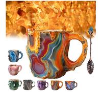 HomeJoySet Tasse À Café En Cristal Minéral, Élégante Tasse Violette Multicolore, Cadeau De Noël Original For Vos Amis(B)