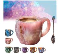 HomeJoySet Tasse À Café En Cristal Minéral, Élégante Tasse Violette Multicolore, Cadeau De Noël Original For Vos Amis(D)