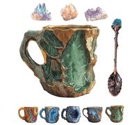 HomeJoySet Tasse À Café En Cristal Minéral, Élégante Tasse Violette Multicolore, Cadeau De Noël Original For Vos Amis(H)