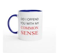 HomeJoySet Tasse À Café Humoristique «Je T'ai Offensé Avec Mon Bon Sens», For Collègues, 425ml(Blue,11oz)