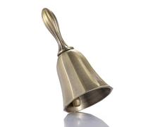 Homelavie Cloche d'appel en laiton massif super bruyante pour sonner lors d'un mariage, clochettes à main pour personnes âgées, pour table de chevet, enseignant, salle de classe, cloche de dîner,