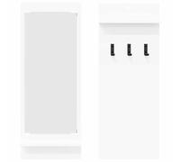 HOMELEN Étagère flottante pour le mur - Table de chevet murale - Blanc - 70 x 10 x 90 cm - En bois - Design moderne - Espace de rangement - Construction stable pour chambre à coucher, cuisine, salon