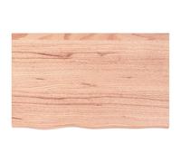 HOMELEN Étagère murale flottante - 80 x 50 x 2 cm - En chêne massif traité - Design moderne - Espace de rangement - Construction stable pour chambre à coucher, cuisine, salon - Marron clair