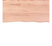 HOMELEN Étagère murale flottante - Marron clair - 100 x 60 x 2 cm - En chêne massif traité - Design moderne - Espace de rangement - Construction stable pour chambre à coucher, cuisine, salon