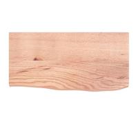 HOMELEN Étagère murale flottante - Marron clair - 60 x 30 x 2 cm - En chêne massif traité - Design moderne - Espace de rangement - Construction stable pour chambre à coucher, cuisine, salon