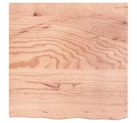 HOMELEN Étagère murale flottante - Marron clair - 60 x 60 x 2 cm - En chêne massif traité - Design moderne - Espace de rangement - Construction stable pour chambre à coucher, cuisine, salon