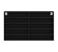 HOMELEN Étagère murale flottante - Vitrine aspect chêne noir - 100 x 15 x 58 cm - Étagères murales en bois - Design moderne - Espace de rangement - Construction stable pour chambre à coucher, cuisine