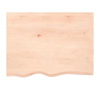 HOMELEN Étagères flottantes pour le mur, étagère murale, 80 x 60 x 2 cm, chêne massif non traité, design moderne, espace de rangement, construction stable pour chambre à coucher, cuisine, bureau