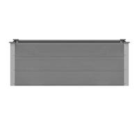 HOMELEN Jardinière surélevée WPC 150 x 50 x 54 cm - Gris - Résistant aux intempéries - Robuste et facile d'entretien - Jardinière surélevée pour jardin
