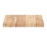 HOMELEN Lot de 2 étagères flottantes pour le mur - 40 x 20 x 2 cm - En bois massif d'acacia non traité - Design moderne - Espace de rangement - Construction stable pour chambre à coucher, cuisine