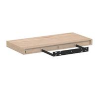 HOMELEN Lot de 2 étagères flottantes pour le mur - 50 x 23,5 x 4 cm - En bois - Design moderne - Espace de rangement - Construction stable pour chambre à coucher, cuisine, bureau, salon, etc