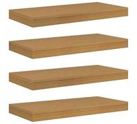HOMELEN Lot de 4 étagères murales flottantes en bois - 50 x 23,5 x 4 cm - Design moderne - Espace de rangement - Construction stable pour chambre à coucher, cuisine, bureau, salon, etc