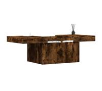 HOMELEN Table basse avec plateau coulissant et espace de rangement caché - Bois de chêne fumé - 100 x 55 x 40 cm - Meuble de salon pour un aménagement élégant - Tables et tables basses