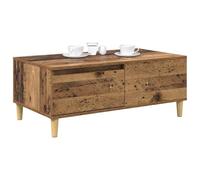 HOMELEN Table basse avec tiroirs en bois recyclé 90 x 50 x 35 cm Matériau du bois pour télécommandes, livres, magazines, tables et tables basses