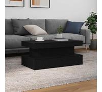 HOMELEN Table basse - Chêne noir - 90 x 50 x 40 cm - Avec éclairage RVB - Table de salon moderne en bois avec connecteur pour un design intérieur élégant - Tables et tables basses