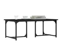 HOMELEN Table basse d'appoint durable et élégante en métal noir 90 x 50 x 35 cm Table de salon pour boissons, collations, meubles décoratifs, tables et tables basses