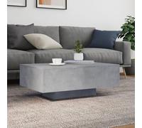 HOMELEN Table basse - Éclairage RVB - En bois - Gris béton - 85 x 55 x 31 cm - Avec connecteur - Pour décoration moderne et ambiance - Tables et tables basses